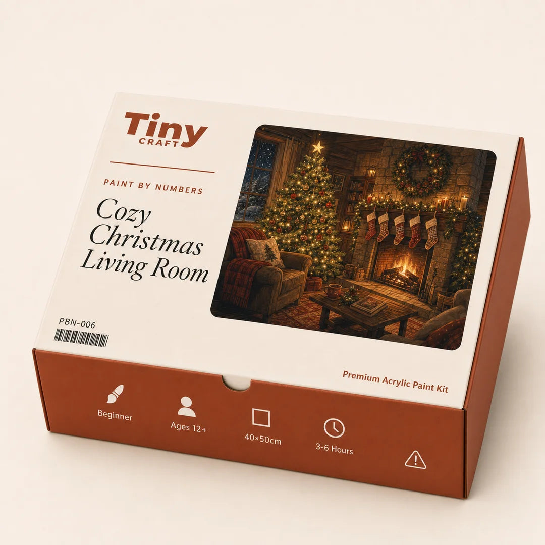 TinyCraft Cozy Christmas Living Room - Product Packaging Box