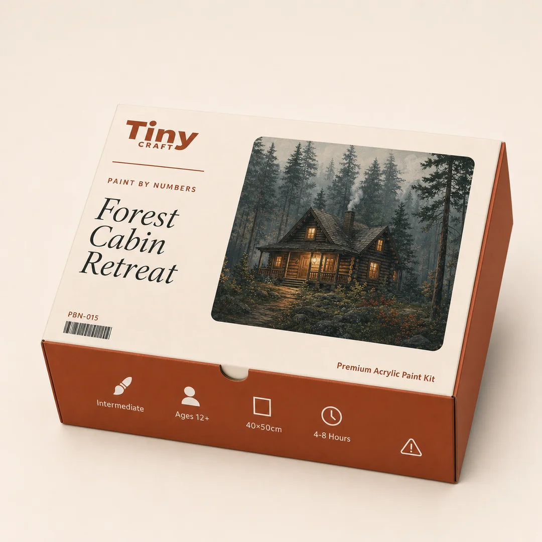 TinyCraft Forest Cabin Retreat - Product Packaging Box