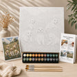 Playful Puppies in the Field paint by numbers complete kit contents – TinyCraft