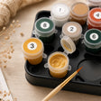 Snowy Christmas Market paint by numbers acrylic paint pots close-up – TinyCraft