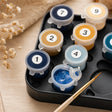 Starry Night Over the Rhone paint by numbers acrylic paint pots close-up – TinyCraft