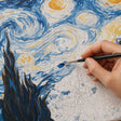 Starry Night paint by numbers canvas in progress – TinyCraft