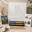Starry Notre Dame paint by numbers complete kit contents – TinyCraft