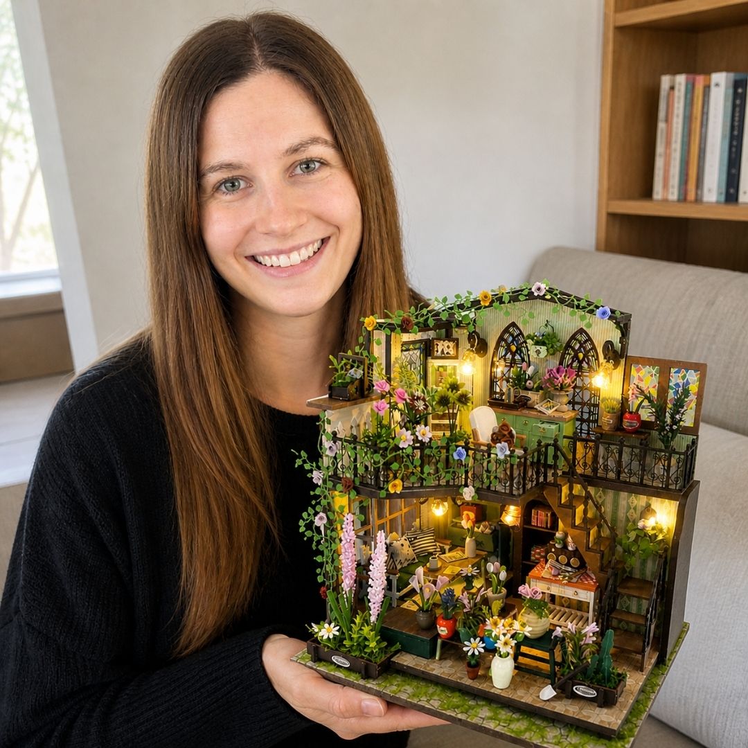 The Flower Loft - DIY Miniature Kit with LED | TinyCraft