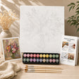 Vibrant Floral Bouquet paint by numbers complete kit contents – TinyCraft