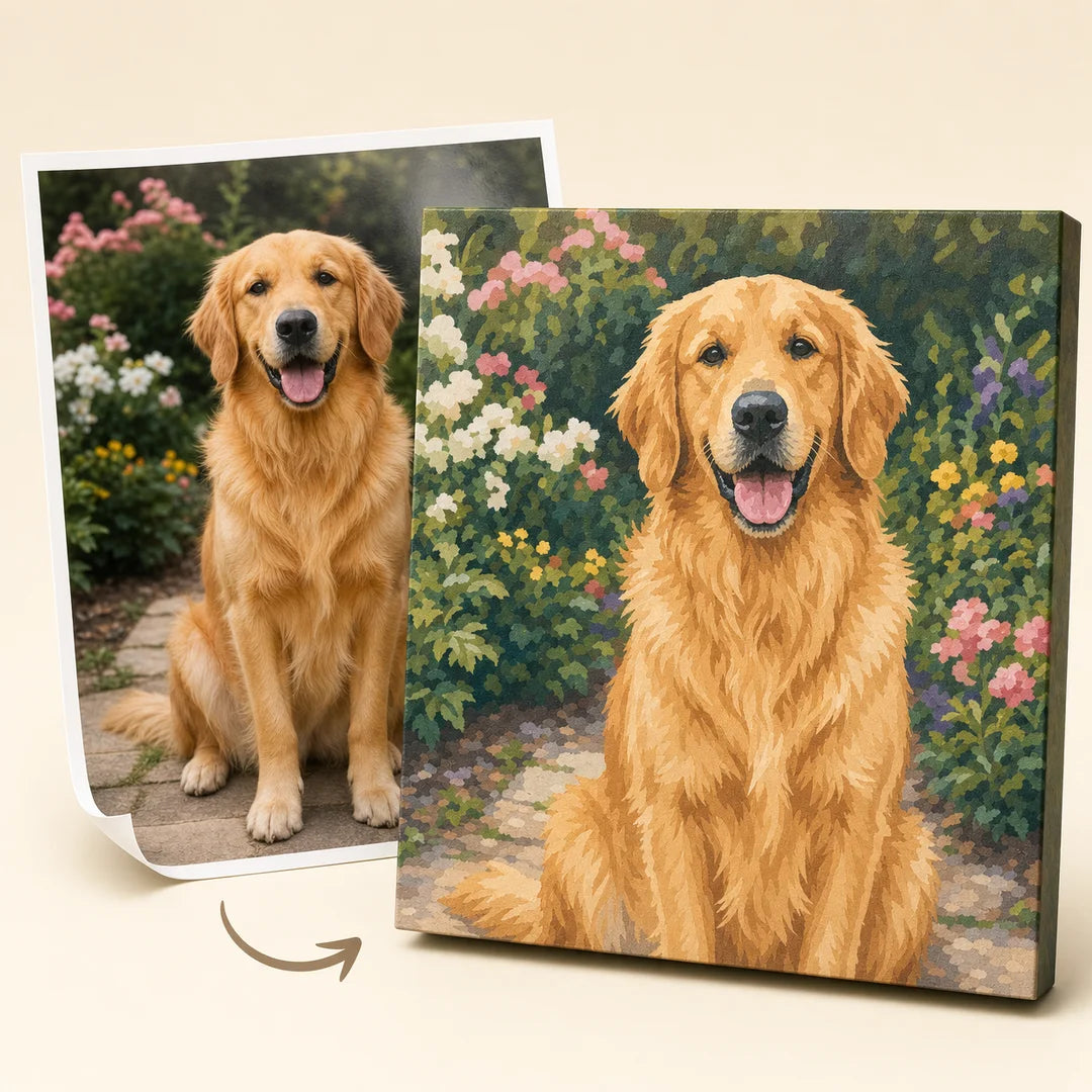 Custom Paint by Numbers Kit - upload your photo and receive a custom painting canvas