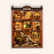 The Fossil Museum DIY book nook kit on a warm cream studio background