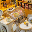 The Tea House miniature kit contents – wood sheets, accessories and LED lights