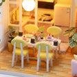 The Sweet Retreat miniature kit contents – wood sheets, accessories and LED lights