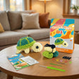 The Meadow Traveler crochet kit contents – yarn, hook, safety eyes and guide