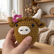 Rosie the Highland Cow finished amigurumi crochet result – TinyCraft