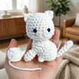 Snowball the Kitten finished amigurumi crochet result – TinyCraft