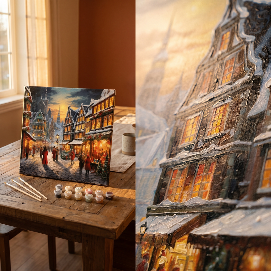 Snowy Christmas Market