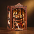 The Twilight Library lit on a dark warm backdrop