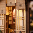 Close-up of the sliding shoji screens and bamboo blinds of The Lantern House
