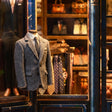 The Tailor's Atelier detail, tailored suits on display