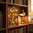 The Fossil Museum slotted on a bookshelf at dusk