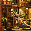 Close-up of the towering dinosaur in the atrium of The Fossil Museum