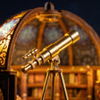 Close-up of the brass telescope inside The Observatory tower