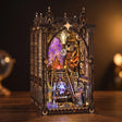 The Zodiac Chamber gothic celestial astrology book nook miniature with glowing zodiac window