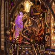 Close-up of the coiled bronze dragon inside The Zodiac Chamber