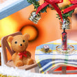 Teddy bear balcony table detail of The Christmas Eve Lodge
