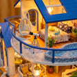 Close up of the rooftop pool and bedroom with telescope