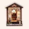 The Lantern House miniature Japanese house kit on a cream background