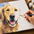 Custom Paint by Numbers Kit - close-up of painting in progress