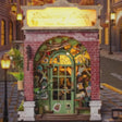The Blossom House miniature red-brick florist book nook, lit product showcase