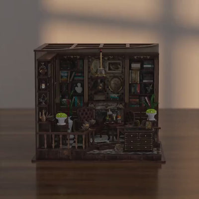 The Left Bank Study showcase video, lights glowing to life