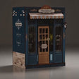 The Corner Bookshop DIY book nook showcase, slow push-in as the warm interior lights glow to life