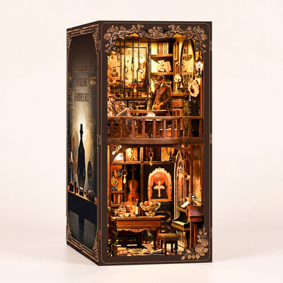 The Detective's Study showcase video, lights glowing to life