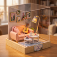 The Sunday Lounge cinematic showcase, the cozy living room music corner glowing to life