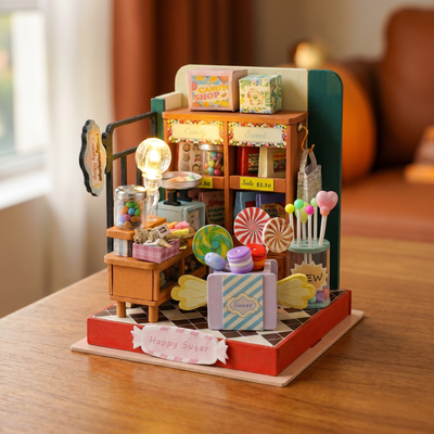 Building The Candy Counter by hand until its LED lights glow