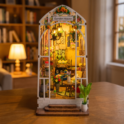 The Garden House DIY miniature book nook kit video