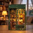 The Owl Bookshop lights glow to life, a cinematic product showcase of the DIY book nook kit