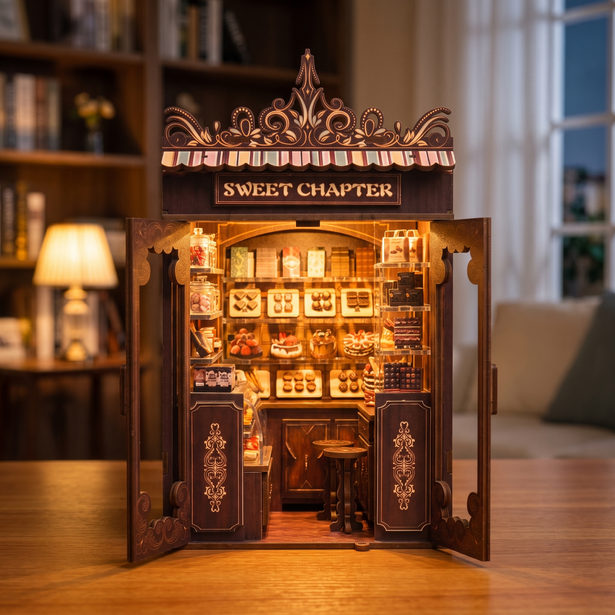 The Patisserie - DIY Book Nook Kit with LED | TinyCraft