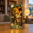 The Fairy Glen enchanted treehouse book nook showcase, interior lanterns glowing warm amber as the camera drifts closer