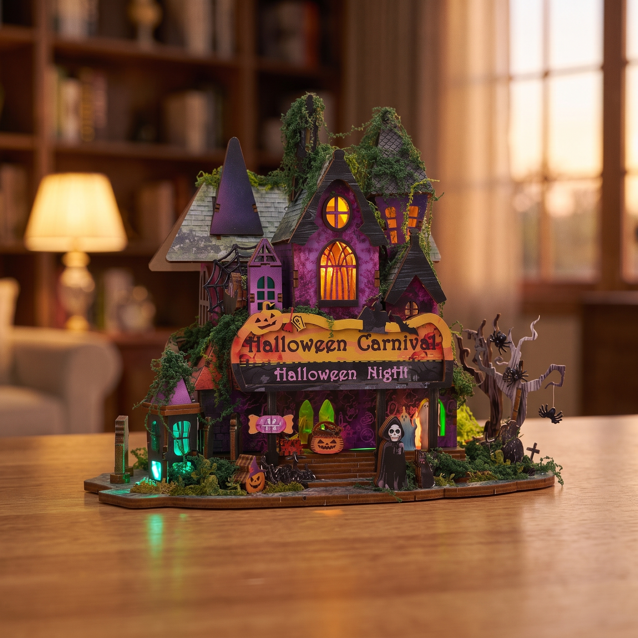 Assembling The Halloween Carnival miniature kit