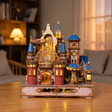 Hands assemble The Carousel Castle, then a touch starts the lights and carousel