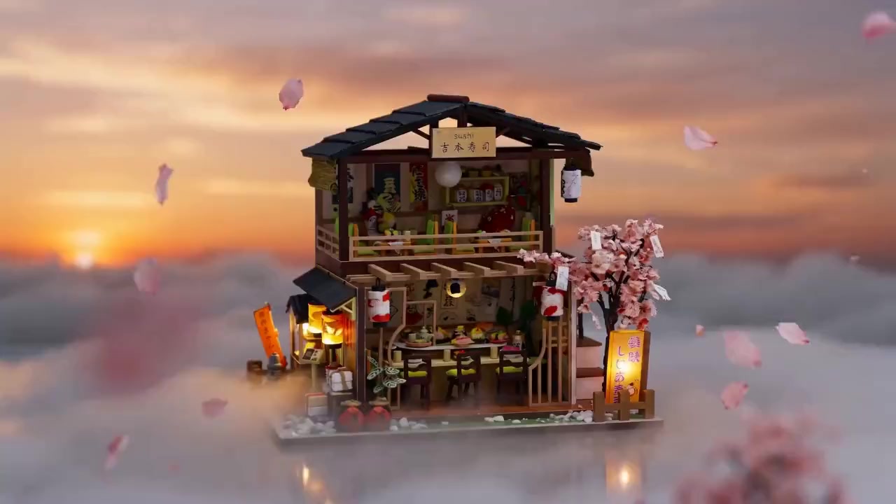Build the Sakura Sushi Bar Under the Cherry Blossoms