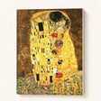 The Kiss Paint by Numbers Kit - finished painting on canvas