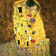 The Kiss Paint by Numbers Kit - close-up detail of brushstrokes