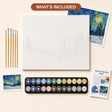 Starry Winter Forest Paint by Numbers Kit - what's included in the kit