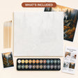 Forest Cabin Retreat Paint by Numbers Kit - what's included in the kit