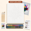Burst of Color Paint by Numbers Kit - what's included in the kit