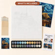 Starry Notre Dame Paint by Numbers Kit - what's included in the kit