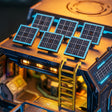 Roof detail: solar panel deck and maintenance ladder