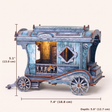 The Dragon's Carriage dimensions, 5.1 by 7.4 by 5.0 inches